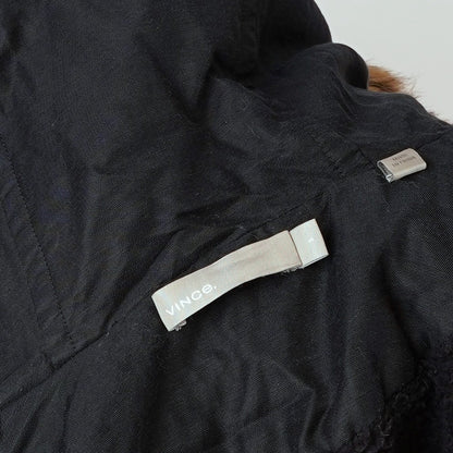 VINCE Coyote Fur Trimmed Bomber Jacket Navy *Imperfect* - S