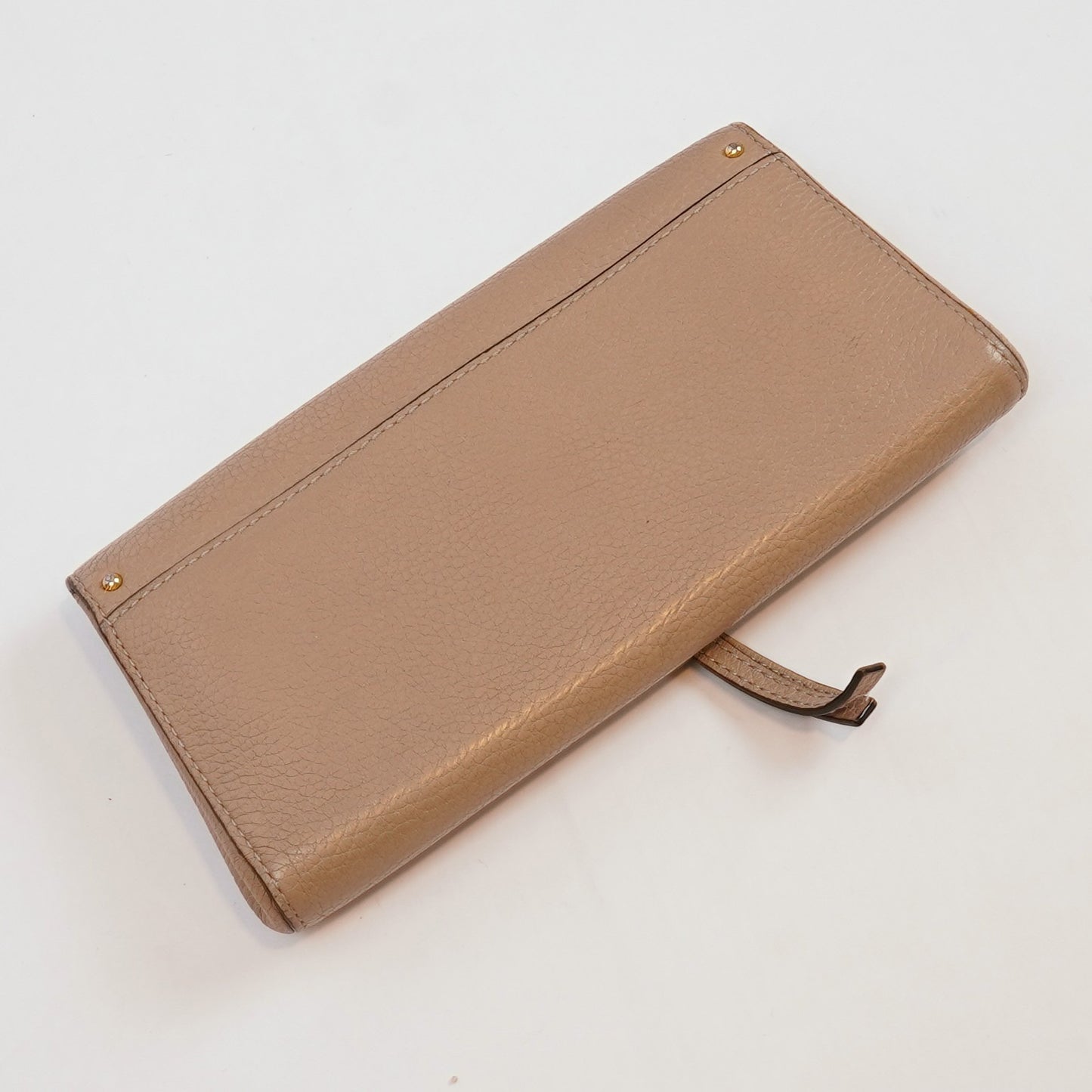 Annabel Ingall Colette Leather Clutch Wallet Beige 9x4