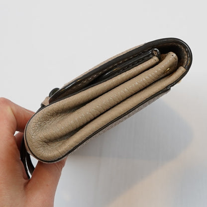 Annabel Ingall Colette Leather Clutch Wallet Beige 9x4