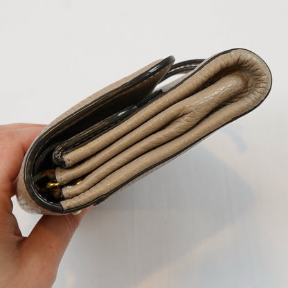 Annabel Ingall Colette Leather Clutch Wallet Beige 9x4