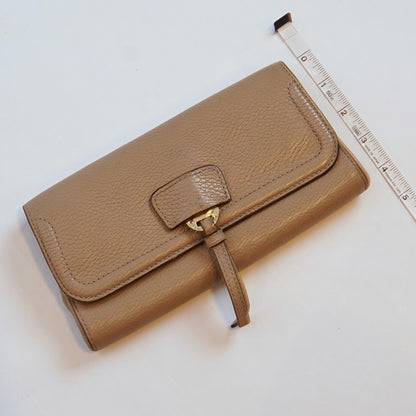 Annabel Ingall Colette Leather Clutch Wallet Beige 9x4