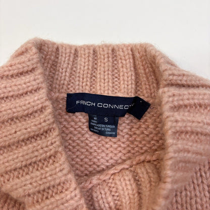 French Connection Blush Pink Knit Mock-Neck Knit Sweater - S