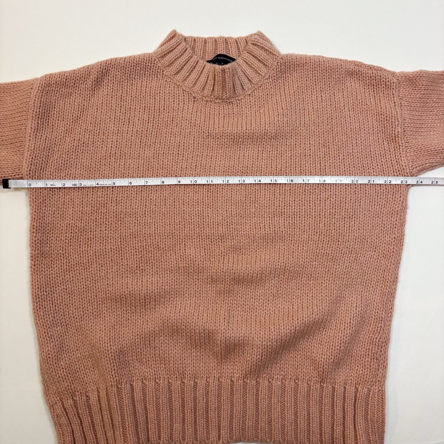 French Connection Blush Pink Knit Mock-Neck Knit Sweater - S
