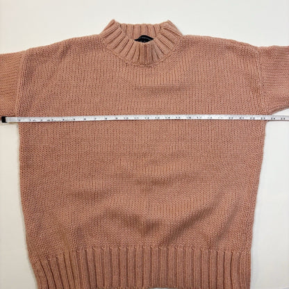 French Connection Blush Pink Knit Mock-Neck Knit Sweater - S
