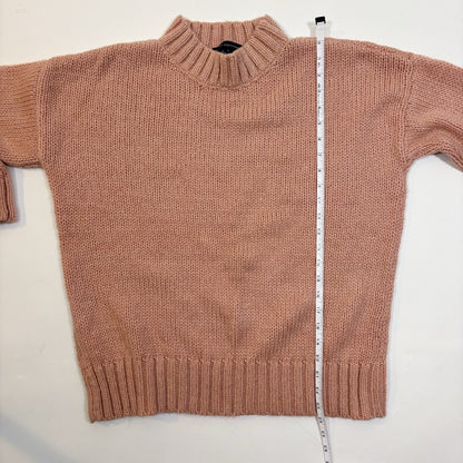 French Connection Blush Pink Knit Mock-Neck Knit Sweater - S