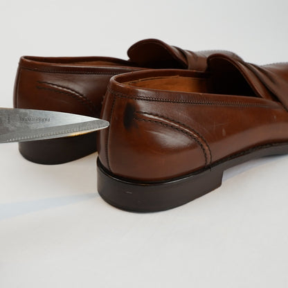 Polo Ralph Lauren Maestra Penny Loafer Brown Leather Bench Made in Italy - 8 D