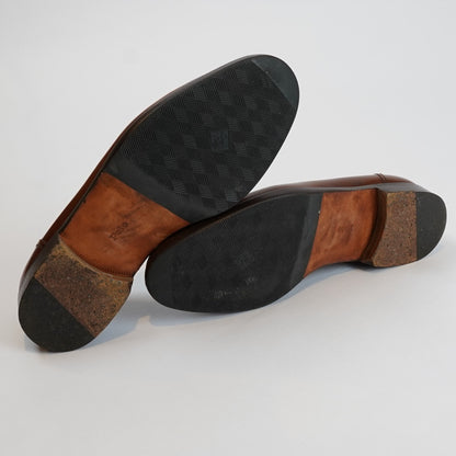 Polo Ralph Lauren Maestra Penny Loafer Brown Leather Bench Made in Italy - 8 D