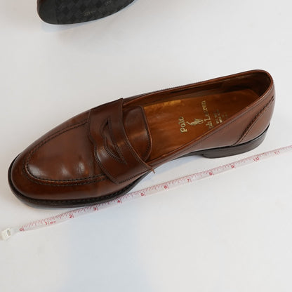Polo Ralph Lauren Maestra Penny Loafer Brown Leather Bench Made in Italy - 8 D