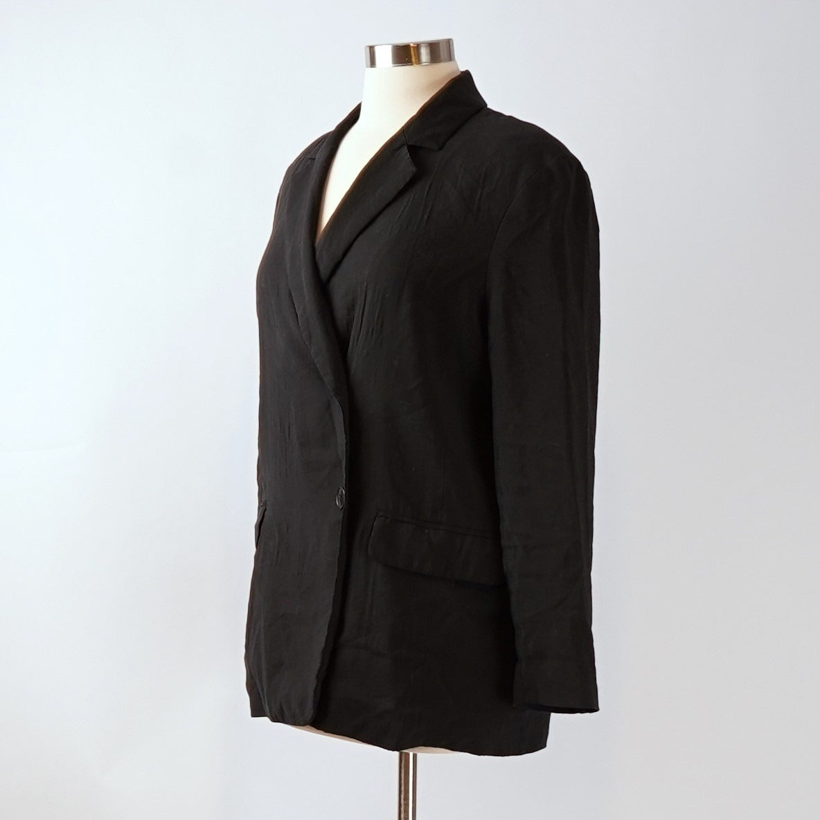 Madewell The Relaxed Blazer in Softdrape Black - S