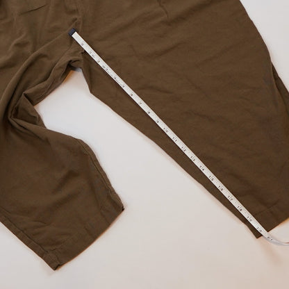 Eileen Fisher Organic Cotton Crepe Jumpsuit Olive Green - M