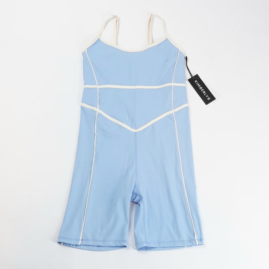 Kimberly C. Baby Blue Active Romper Unitard - M