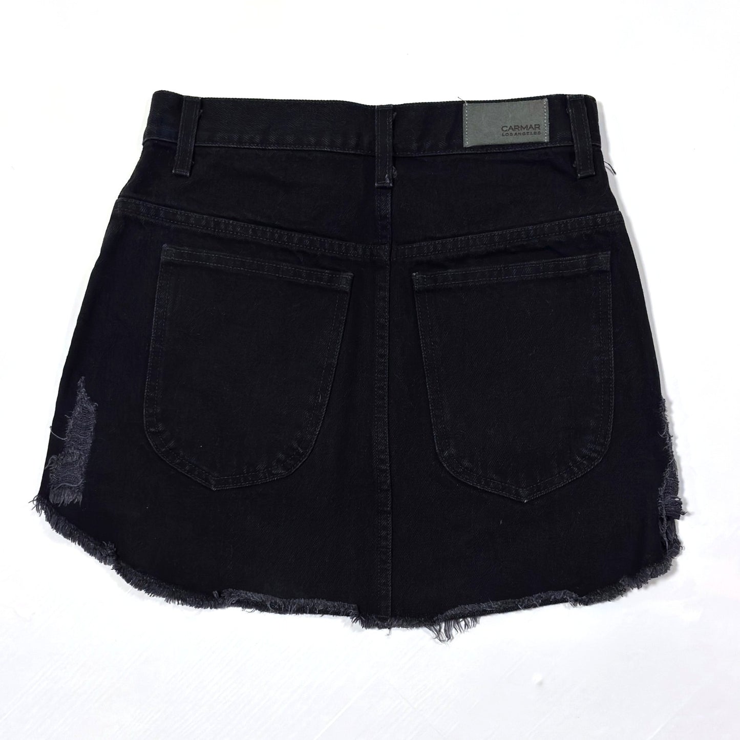 Carmar Beatrice Black Denim Silver Star Jean Skirt - 26