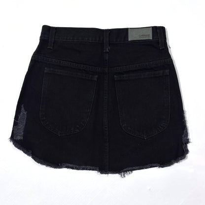 Carmar Beatrice Black Denim Silver Star Jean Skirt - 26