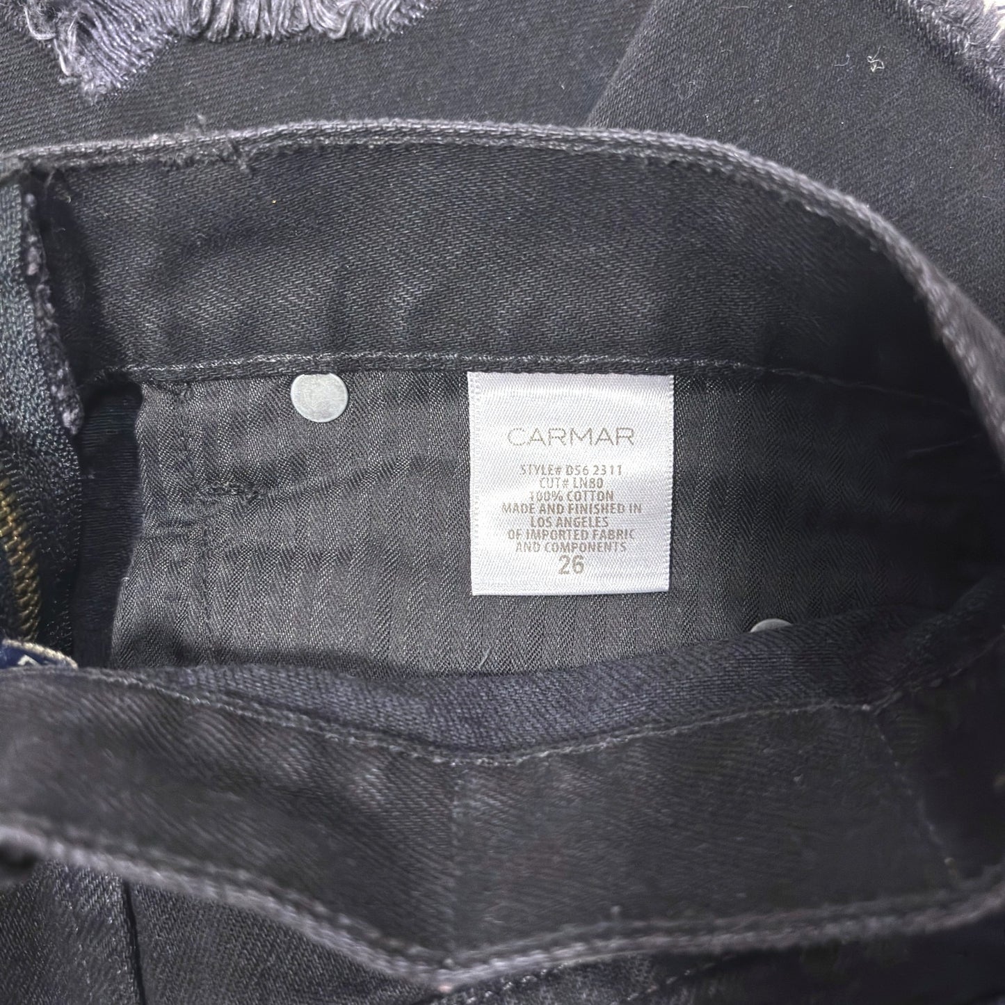 Carmar Beatrice Black Denim Silver Star Jean Skirt - 26