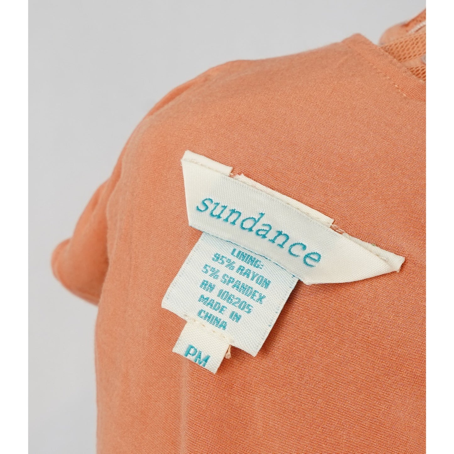Sundance Cameo Mesh Overlay Dress Floral Embroidered Coral - PM