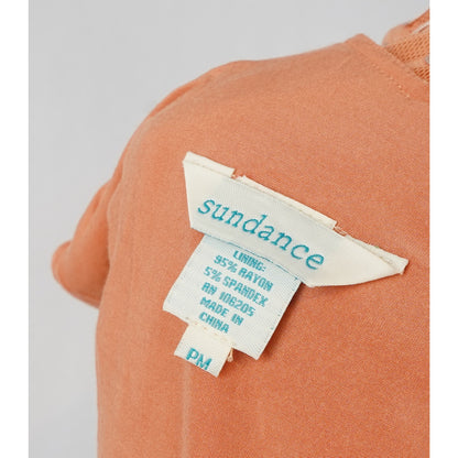 Sundance Cameo Mesh Overlay Dress Floral Embroidered Coral - PM