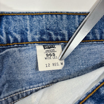 Vintage Levi's Wide Leg 965 Womens Medium Wash Jeans USA Made 31x31
