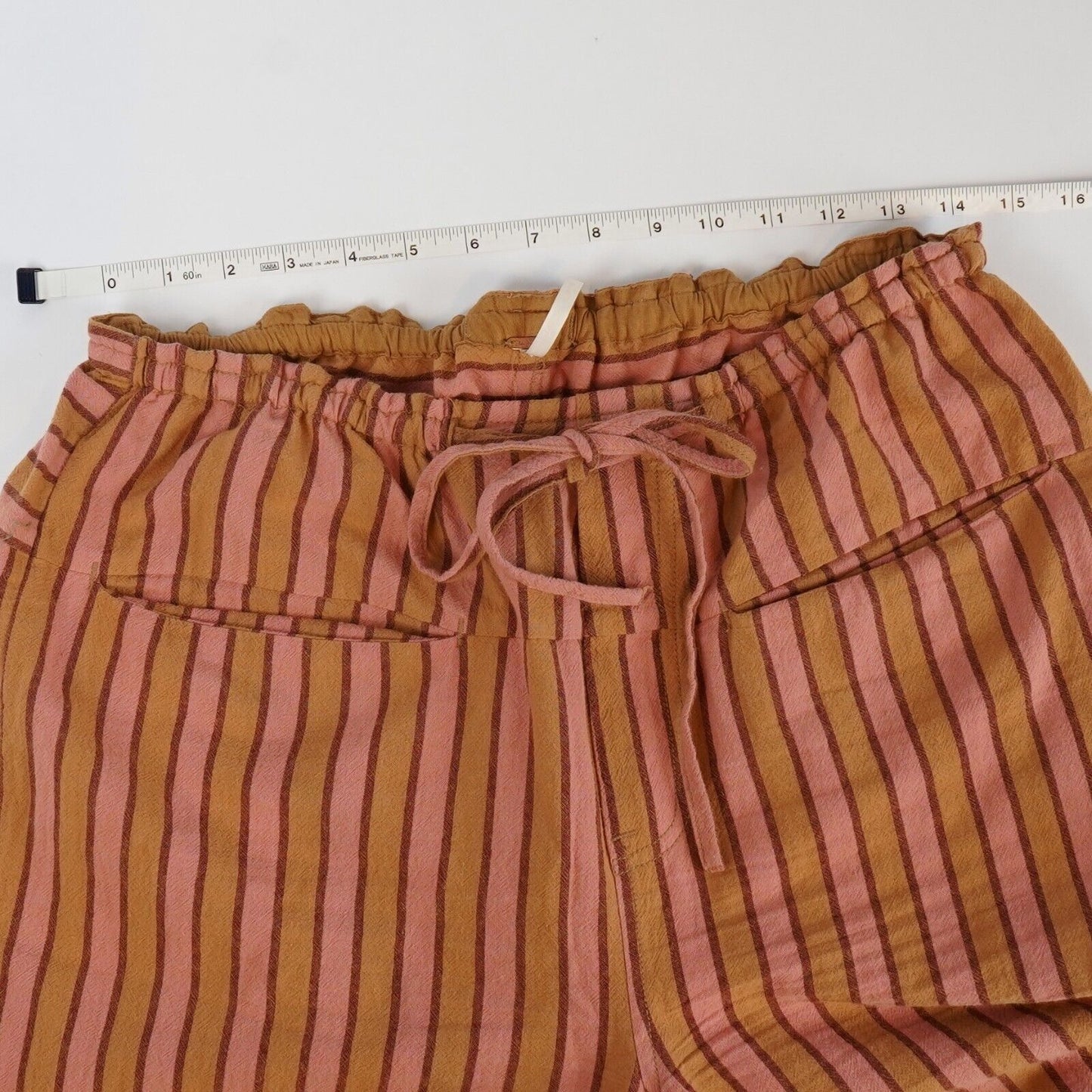 Free People Hudson Canyon Stripe Wide Leg Pants Brown Combo - M
