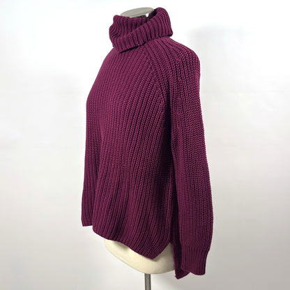 525 America Turtleneck Knit Sweater Plum Purple - M