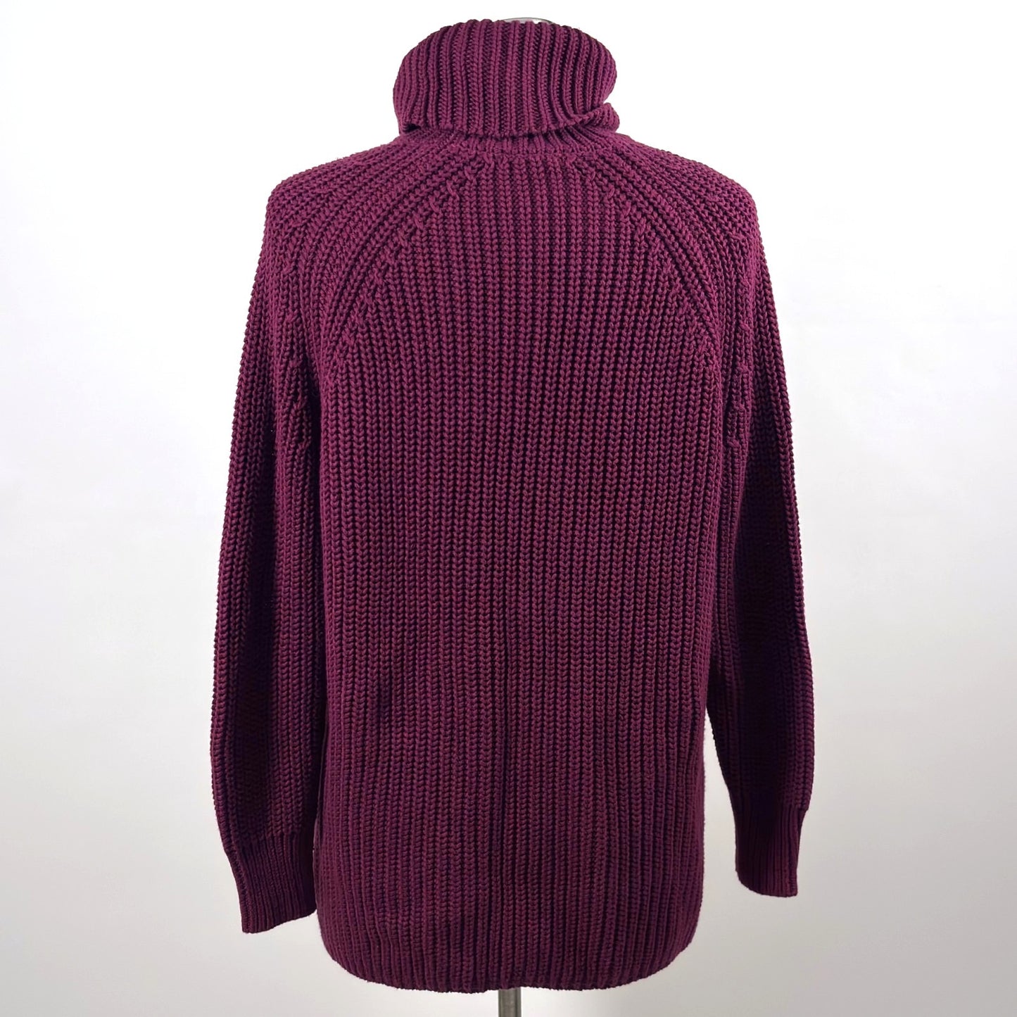 525 America Turtleneck Knit Sweater Plum Purple - M