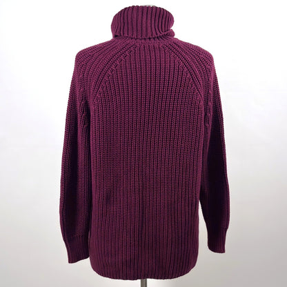 525 America Turtleneck Knit Sweater Plum Purple - M