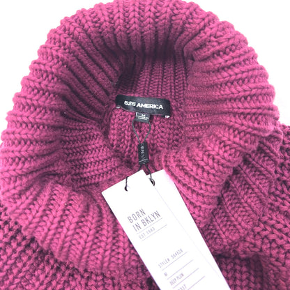 525 America Turtleneck Knit Sweater Plum Purple - M