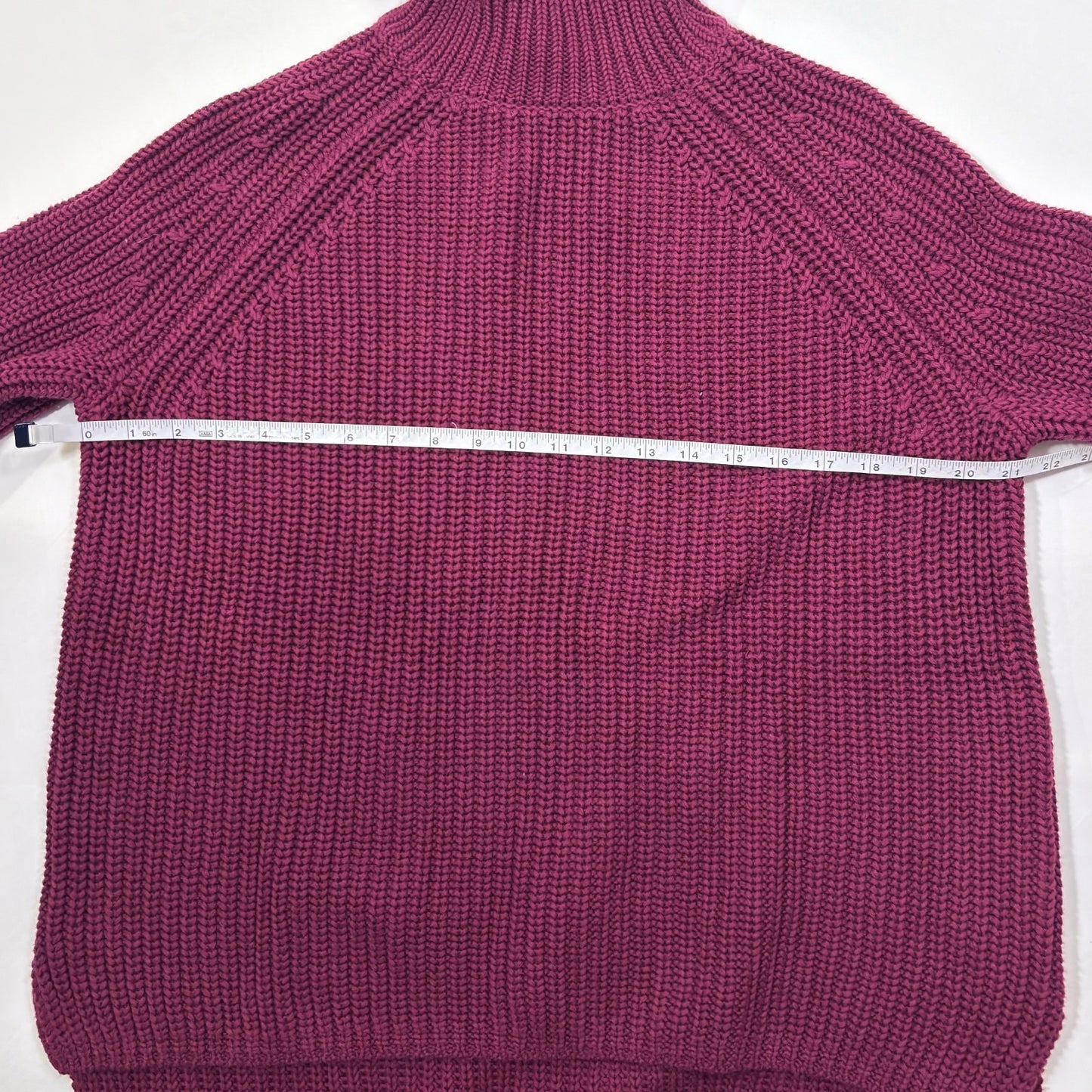 525 America Turtleneck Knit Sweater Plum Purple - M