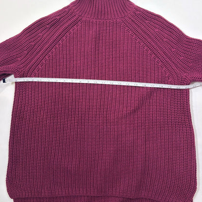 525 America Turtleneck Knit Sweater Plum Purple - M