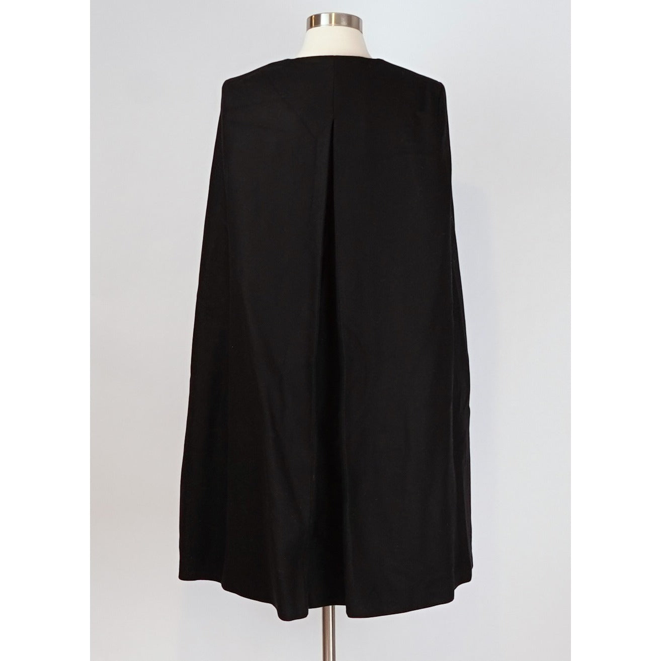 Zara Black Wool Cape Coat Poncho Jacket - S