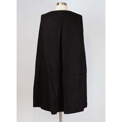 Zara Black Wool Cape Coat Poncho Jacket - S