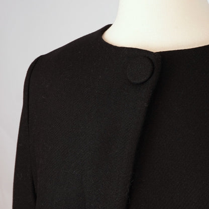 Zara Black Wool Cape Coat Poncho Jacket - S