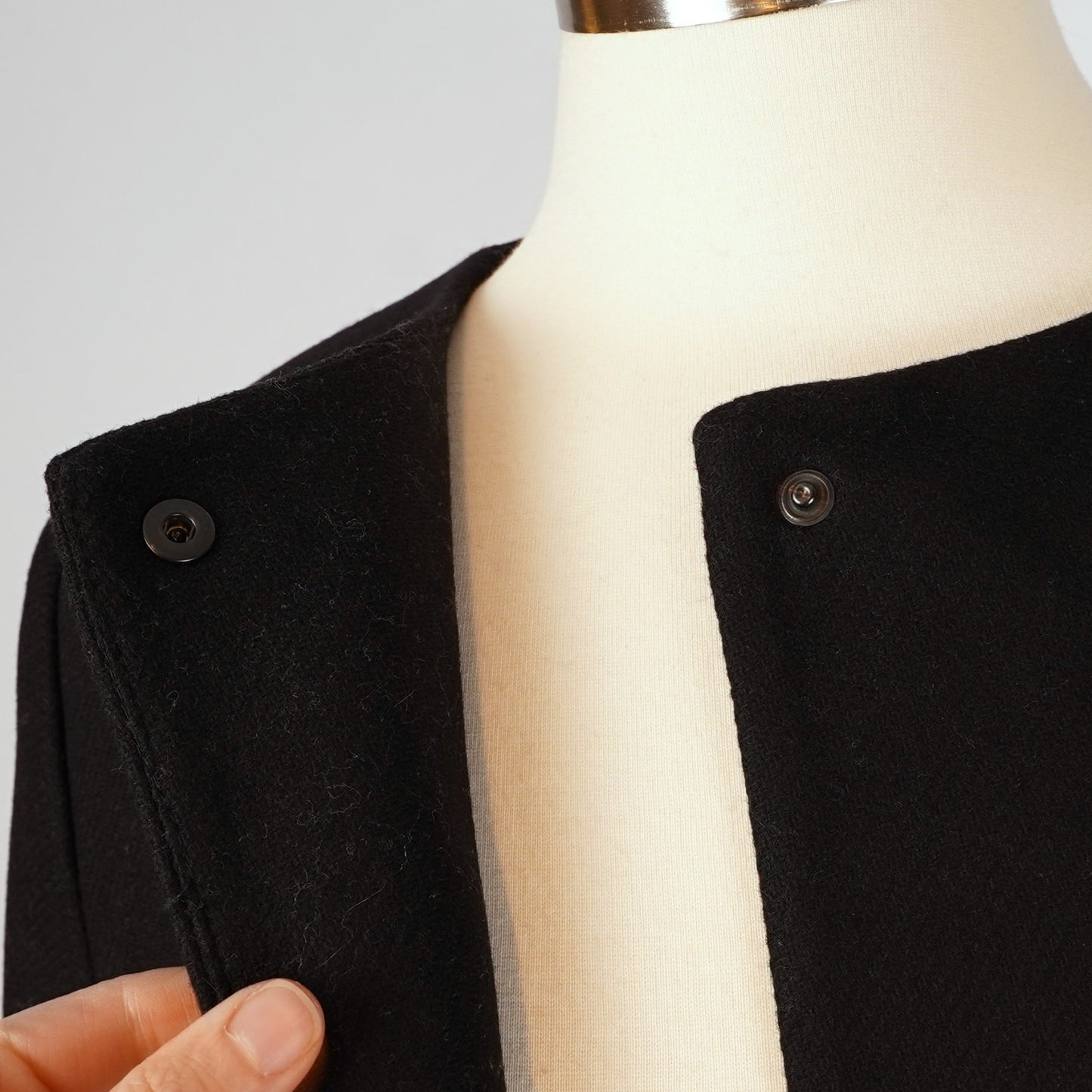 Zara Black Wool Cape Coat Poncho Jacket - S