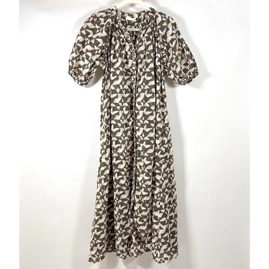 MIRTH Caftans Somerset Midi Maxi Dress Seaglass/Rosewood - S