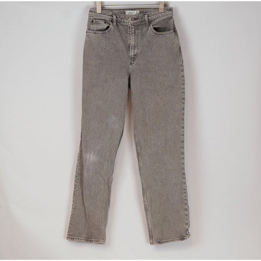 Abercrombie & Fitch 90's Straight Ultra High Rise Curve Love Jeans Gray - 29