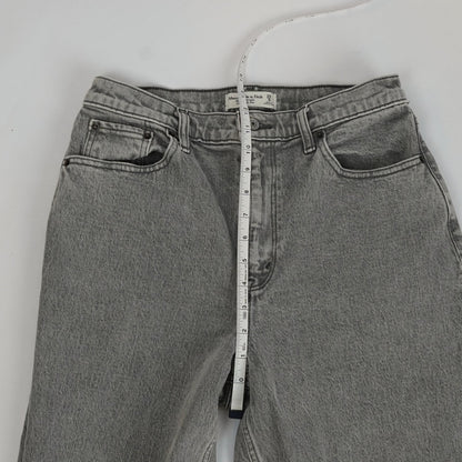 Abercrombie & Fitch 90's Straight Ultra High Rise Curve Love Jeans Gray - 29