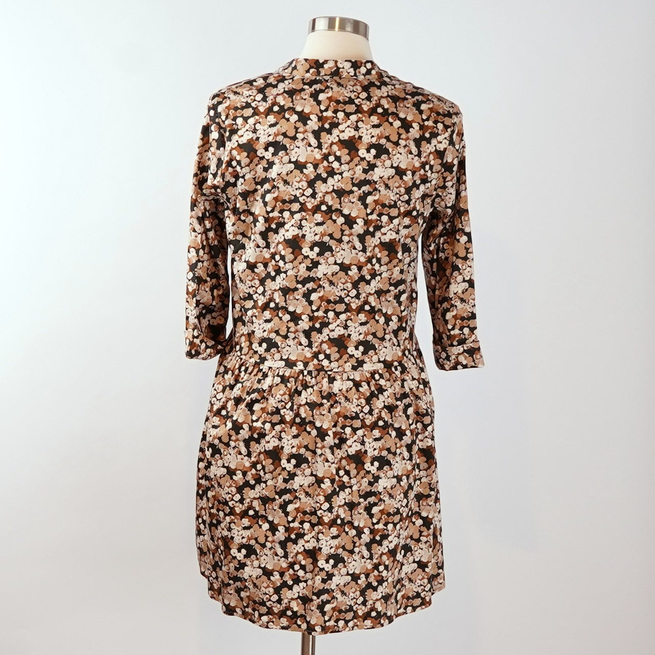 Tuckernuck Royal Mini Cotton Poplin Stretch Shirt Dress Woodrose Print - S