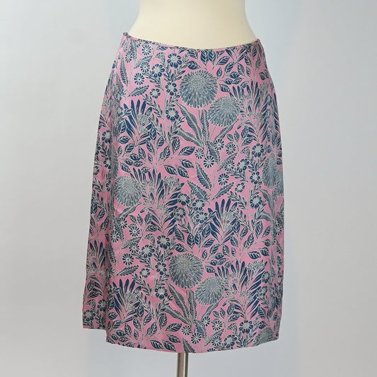 J Crew X Abigail Borg Silk Slip Skirt Prairie Rose - 6