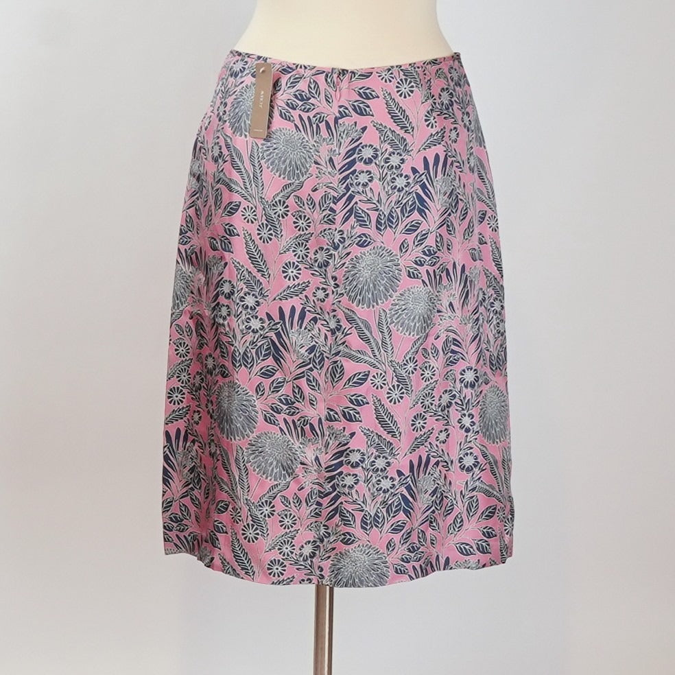 J Crew X Abigail Borg Silk Slip Skirt Prairie Rose - 6