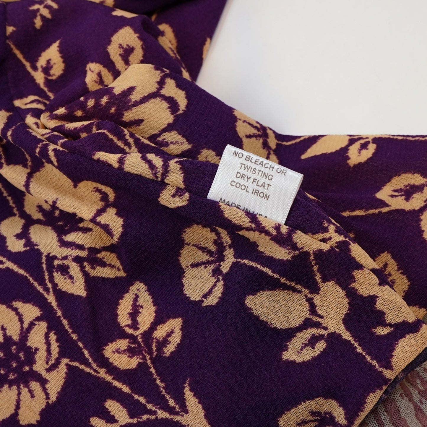 Petit Pois x Viviana G Sleeveless High Collar Top Abstract Purple Floral - M