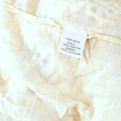 House of Harlow Tiered Floral Flutter Sleeve Midi Dress - M