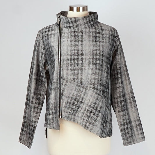 Sun Kim Paris Windbreaker Jacket Asymmetrical Lagenlook - M