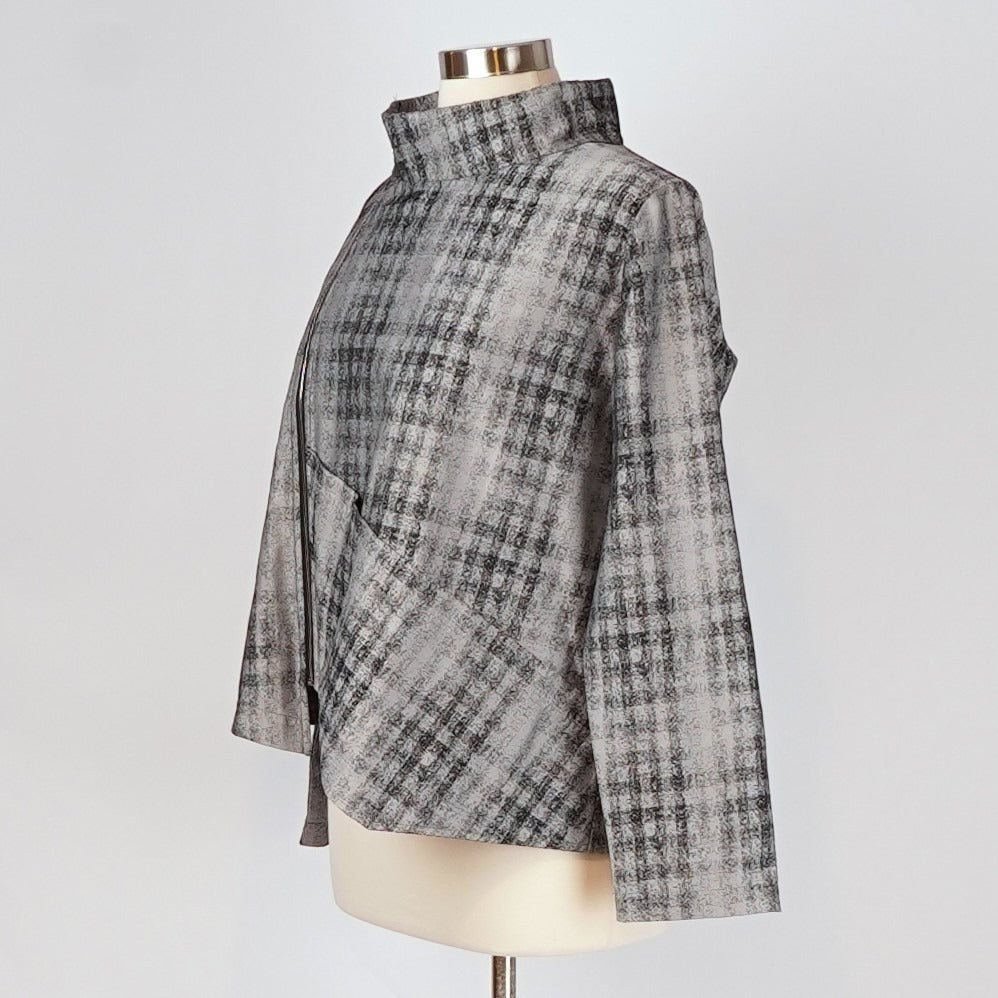 Sun Kim Paris Windbreaker Jacket Asymmetrical Lagenlook - M