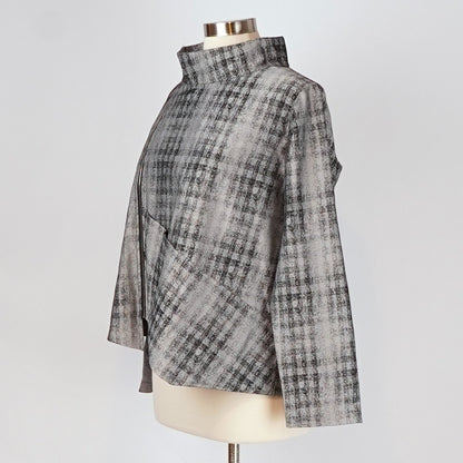 Sun Kim Paris Windbreaker Jacket Asymmetrical Lagenlook - M