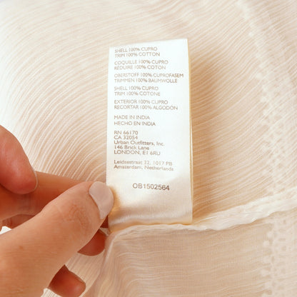 Free People Anna Twofer Lace Sheer Ruffles Crochet Overlay Mini Dress - S