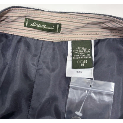 Eddie Bauer Wool Cargo Carpenter Maxi Midi Skirt Charcoal Gray - 14 Petite