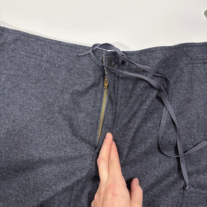 Eddie Bauer Wool Cargo Carpenter Maxi Midi Skirt Charcoal Gray - 14 Petite