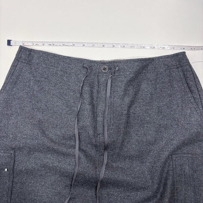 Eddie Bauer Wool Cargo Carpenter Maxi Midi Skirt Charcoal Gray - 14 Petite