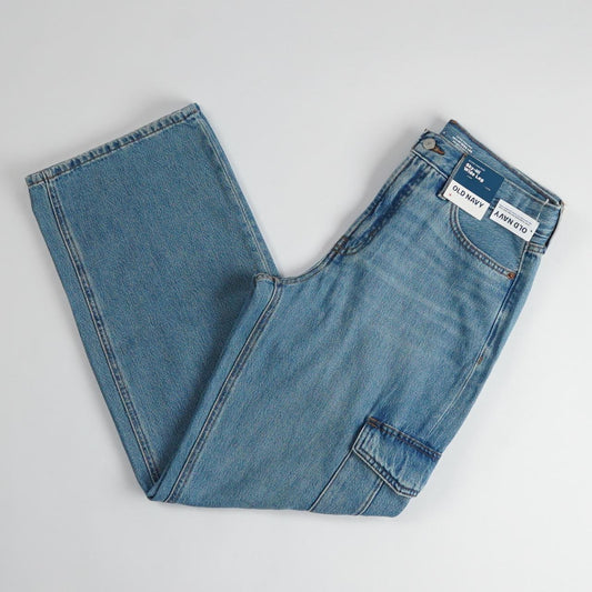 Old Navy Wide Leg Cargo Jeans - 4