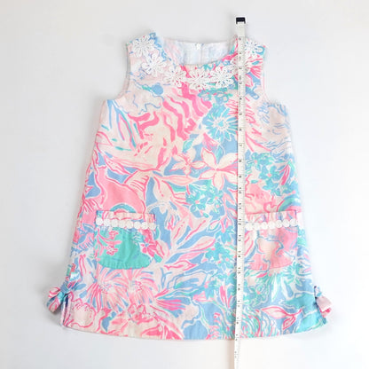 Lilly Pulitzer Classic Shift Dress Blue Peri Viva La Lilly - Toddler Girl Size 3