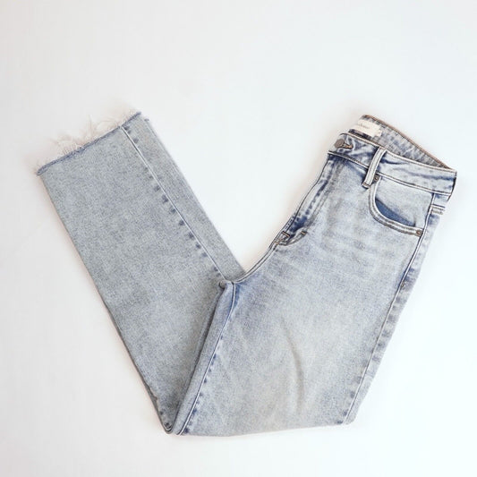 Bohme High Rise Straight Leg Raw Hem Jeans - 27